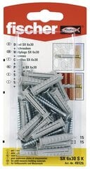 дюбеля и шурупы Fischer дюбеля и шурупы 10 штук (8 x 40 mm) цена и информация | Крепежные изделия | pigu.lt