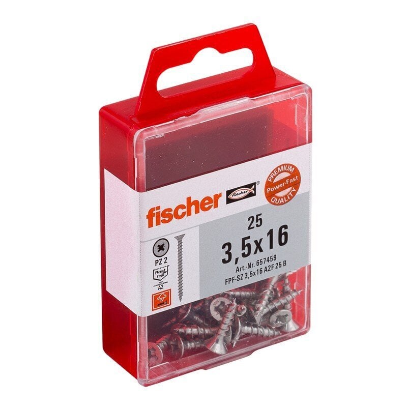 Medsraigčiai Fischer FPF-SZ, 25 vnt. цена и информация | Tvirtinimo detalės | pigu.lt