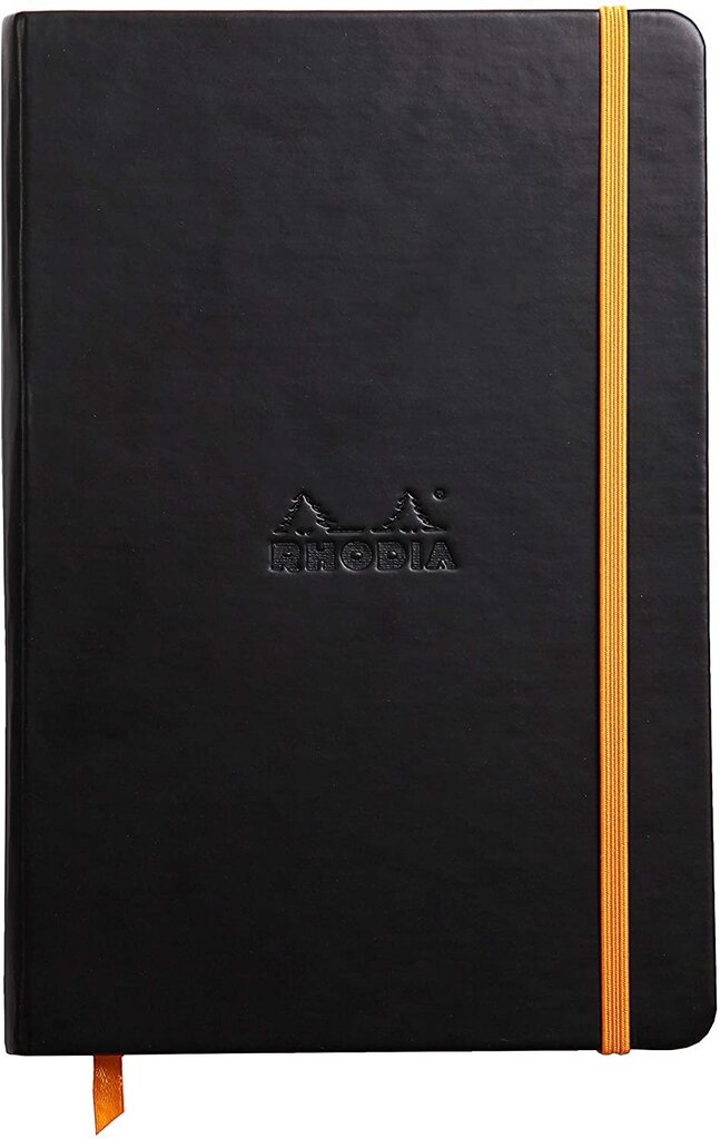 Užrašų knygelė Clairefontaine Rhodia Rama A5 90g/m 96 lapai, juoda kaina ir informacija | Sąsiuviniai ir popieriaus prekės | pigu.lt