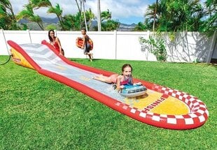 Pripučiama vandens čiuožykla INTEX Racing Fun Slide, 561x76 cm kaina ir informacija | Pripučiamos ir paplūdimio prekės | pigu.lt