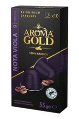 Кофе в капсулах Aroma Gold Nota Viola, 10 шт. 55 г, подходит для устройств Nespresso® цена и информация | Кофе, какао | pigu.lt