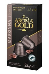 Кофе в капсулах Aroma Gold Maronna, 10 шт. 55 г, подходит для устройств Nespresso® цена и информация | Кофе, какао | pigu.lt