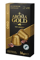 Aroma Gold Oro kavos kapsulės, 10 vnt kaina ir informacija | Kava, kakava | pigu.lt