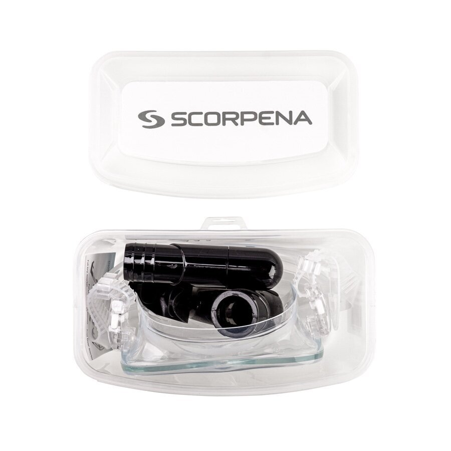 Vaikiškas rinkinys Scorpena kaukė+vamzdelis nardymui, skaidrus kaina ir informacija | Nardymo įranga | pigu.lt