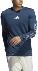 Adidas Футболки Длинные рукaва Для мужчин Fb Hype Ls Tee Blue цена и информация | Мужские термобрюки, темно-синие, SMA61007 | pigu.lt