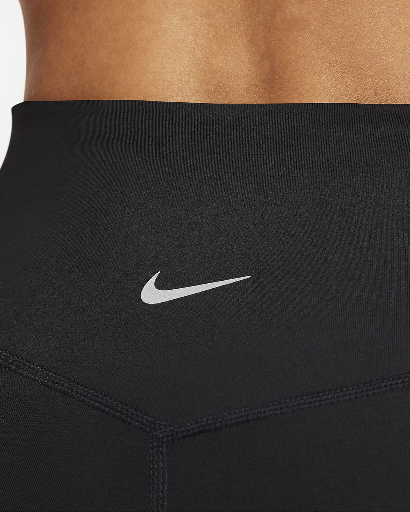 Tamprės moterims Nike W Nk Swoosh Run Tight 7/8, juodos kaina ir informacija | Sportinė apranga moterims | pigu.lt