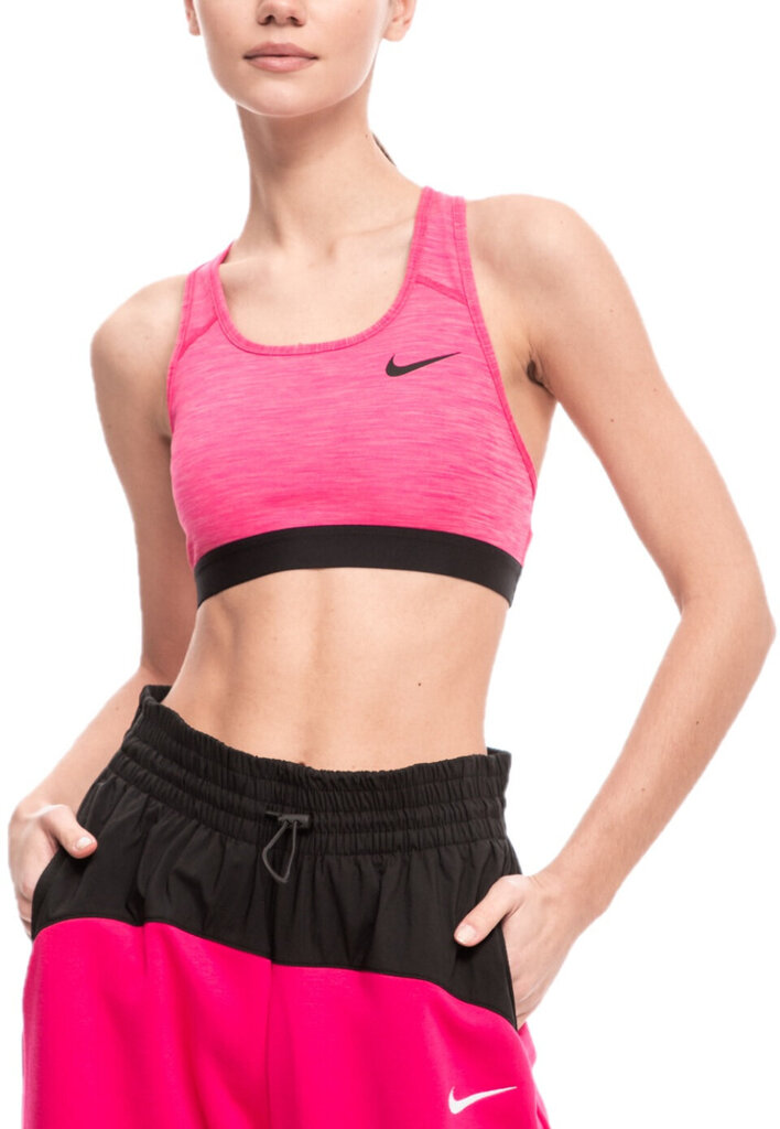 Sportinė liemenėlė moterims Nike Swoosh Band Bra Non Pad, rožinė kaina ir informacija | Sportinė apranga moterims | pigu.lt