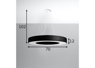 Sollux šviestuvas Saturno Slim 70 kaina ir informacija | Pakabinami šviestuvai | pigu.lt