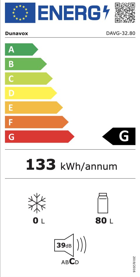 Dunavox DAVG-32.80DB.TO kaina ir informacija | Vyno šaldytuvai | pigu.lt