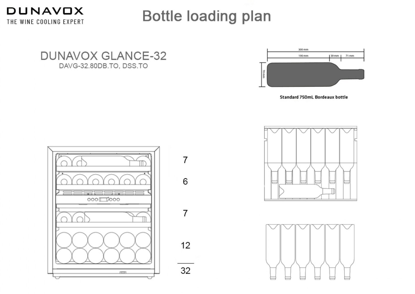Dunavox DAVG-32.80DB.TO kaina ir informacija | Vyno šaldytuvai | pigu.lt