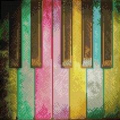 Алмазная мозаика Piano Rainbow, 30x30 цена и информация | Алмазная мозаика | pigu.lt