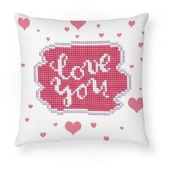 Алмазная мозаика Love You Mini Pillow,18x18 цена и информация | Алмазная мозаика | pigu.lt