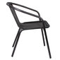 Lauko kėdė Springos GF1011, juoda kaina ir informacija | Lauko kėdės, foteliai, pufai | pigu.lt