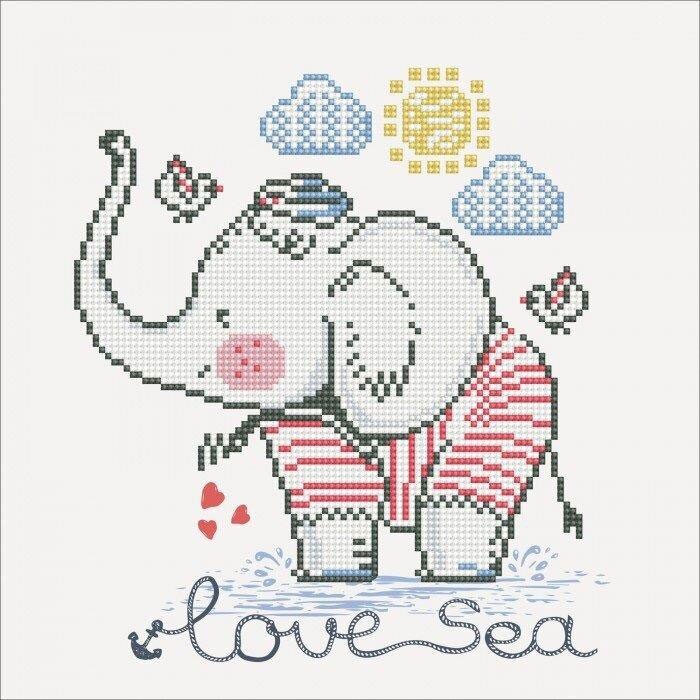 Deimantinė mozaika Love Sea, 32x32 kaina ir informacija | Deimantinės mozaikos | pigu.lt