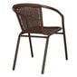 Sodo kėdė Springos GF1019, ruda kaina ir informacija | Lauko kėdės, foteliai, pufai | pigu.lt