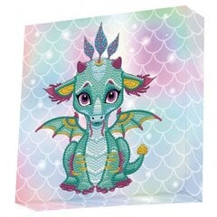 Deimantinė mozaika Ariel The Baby Dragon, 22x22 kaina ir informacija | Deimantinės mozaikos | pigu.lt