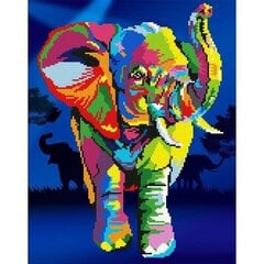 Deimantinė mozaika Elephant, 37x46 kaina ir informacija | Deimantinės mozaikos | pigu.lt
