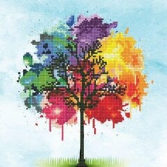 Deimantinė mozaika Rainbow Tree, 30x30 kaina ir informacija | Deimantinės mozaikos | pigu.lt