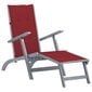 Lauko terasos kėdė su pakoja ir pagalvėle, pilka цена и информация | Lauko kėdės, foteliai, pufai | pigu.lt