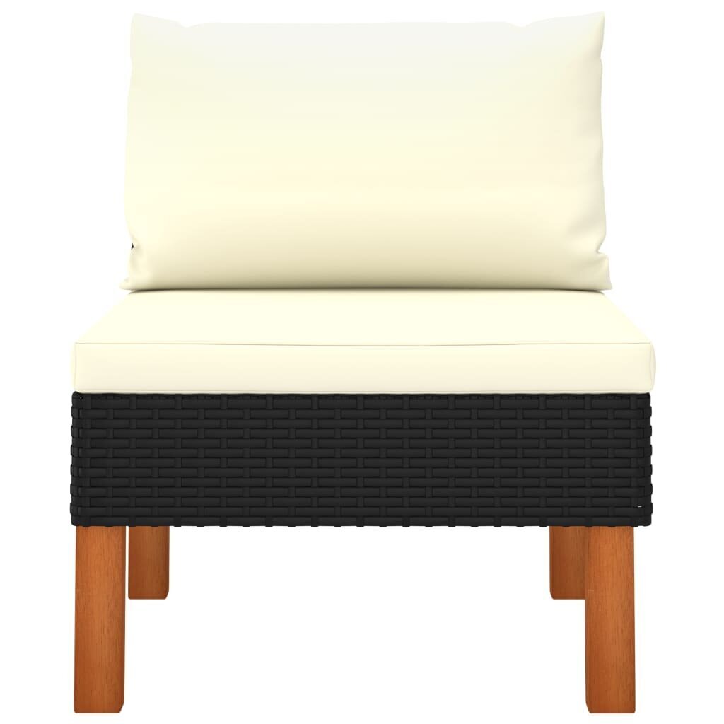 Vidurinė sofos dalis, juoda kaina ir informacija | Lauko kėdės, foteliai, pufai | pigu.lt