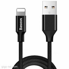 USB kabelis Baseus Yiven USB to Apple Lightning 1.8m juodas CALYW-A01 kaina ir informacija | Laidai telefonams | pigu.lt