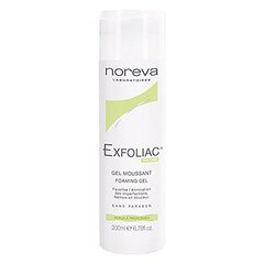 NOREVA интенсивный шипучий гель EXFOLIAC, 200 мл цена и информация | Средства для очищения лица | pigu.lt