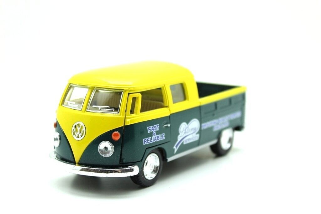 Automodelis Kinsmart 1963 Volkswagen Bus Double Cab Pickup kaina ir informacija | Žaislai berniukams | pigu.lt