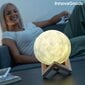 Stalinis LED šviestuvas Mėnulis Moondy InnovaGoods цена и информация | Staliniai šviestuvai | pigu.lt