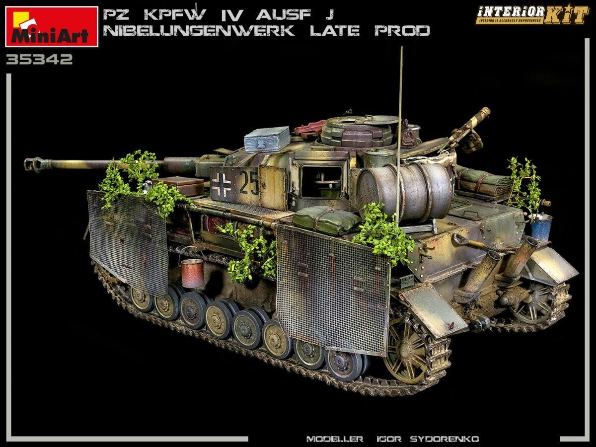 Klijuojamas modelis MiniArt 35342 Pz.Kpfw.IV Ausf. J Nibelungenwerk Late Prod. (Jan-Feb 1945) Interior Kit 1/35 kaina ir informacija | Klijuojami modeliai | pigu.lt