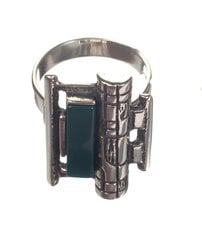 Sidabro žiedas „Smaragdo šalis" kaina ir informacija | Žiedai | pigu.lt
