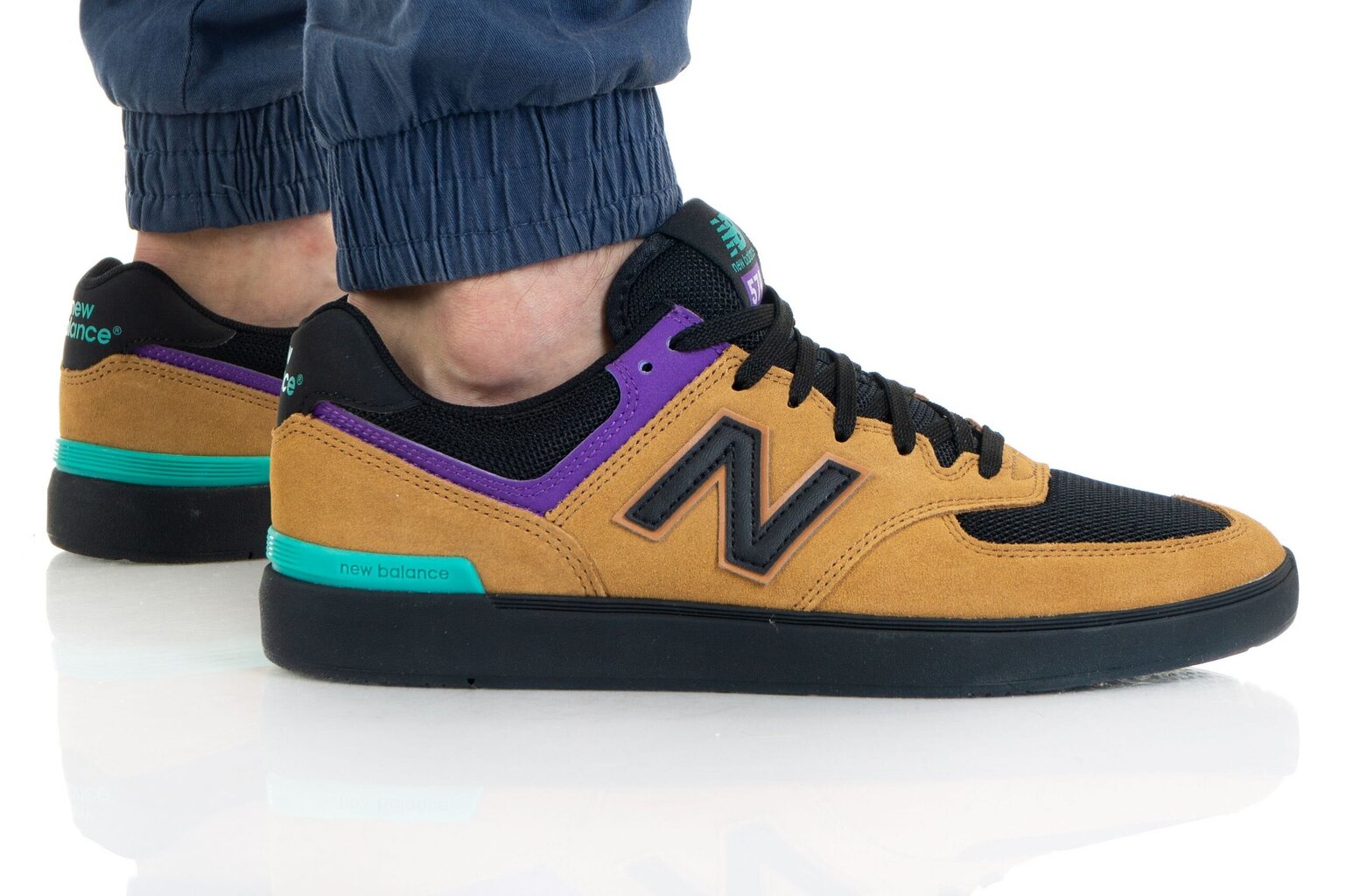 Kedai vyrams New Balance 574 AM574MUP, rudi kaina ir informacija | Kedai vyrams | pigu.lt