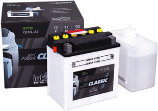 Аккумулятор для мотоциклов intAct Battery-Power Classic (CB10L-A2) 12V 11Ah (c20) 90A (EN) цена и информация | Мото аккумуляторы | pigu.lt