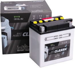 Аккумулятор для мотоциклов intAct Battery-Power Classic (CB10L-B2) 12V 11Ah (c20) 90A (EN) цена и информация | Мото аккумуляторы | pigu.lt