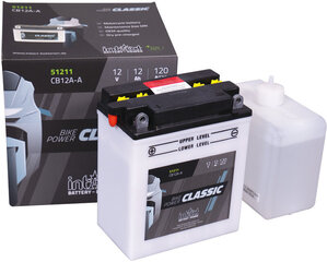 Аккумулятор для мотоциклов intAct Battery-Power Classic (CB12A-A) 12V 12Ah (c20) 120A (EN) цена и информация | Мото аккумуляторы | pigu.lt