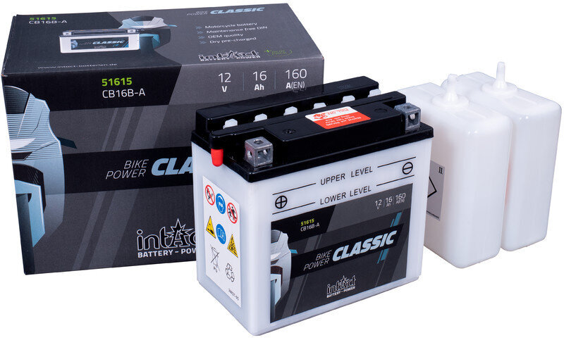 Akumuliatorius motociklams intAct Battery-Power Classic CB16B-A 12V 16Ah c20 160A kaina ir informacija | Moto akumuliatoriai | pigu.lt