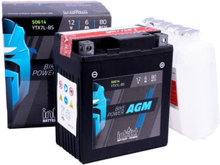 Аккумулятор для мотоциклов intAct Battery-Power AGM (YTX7L-BS) 6AH (c20) 80A (EN) цена и информация | Мото аккумуляторы | pigu.lt