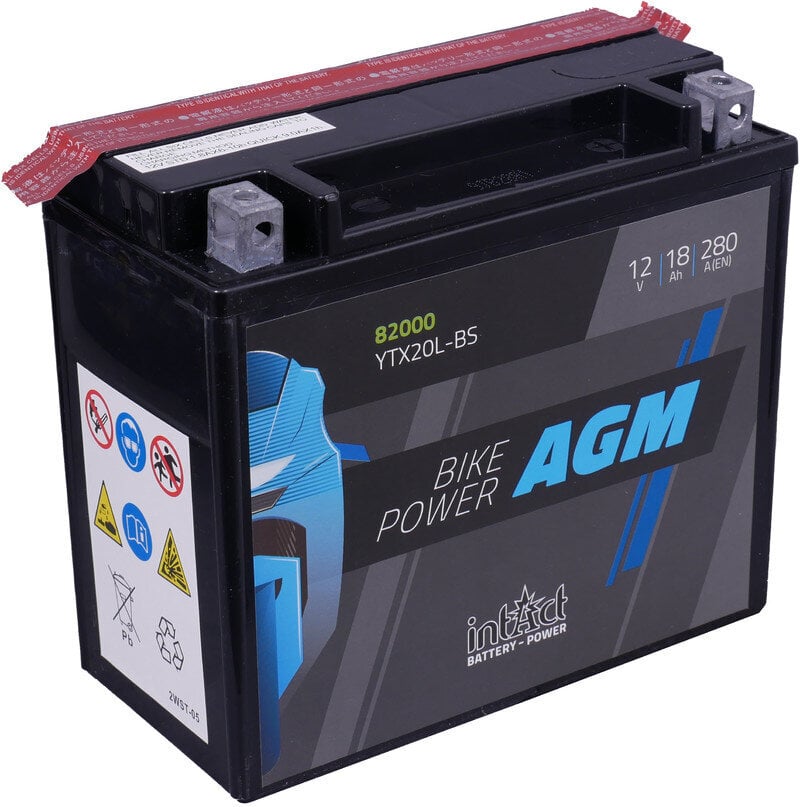 Akumuliatorius motociklams intAct Battery-Power AGM YTX20L-BS ,18Ah ,c20, 280A цена и информация | Moto akumuliatoriai | pigu.lt