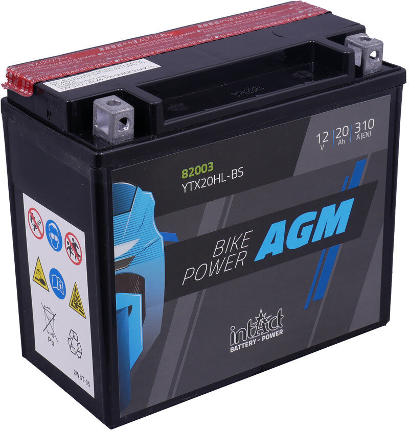 Akumuliatorius motociklams intAct Battery-Power AGM YTX20HL-BS ,20Ah, c20 ,310A kaina ir informacija | Moto akumuliatoriai | pigu.lt