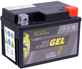 Аккумулятор для мотоциклов intAct Battery-Power GEL (YTX4L-BS) 12V 3AH (c20) 60A (EN) цена и информация | Мото аккумуляторы | pigu.lt