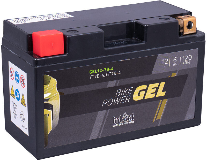 Akumuliatorius motociklams intAct Battery-Power GEL YT7B-4 12V 6Ah c20 120A kaina ir informacija | Moto akumuliatoriai | pigu.lt