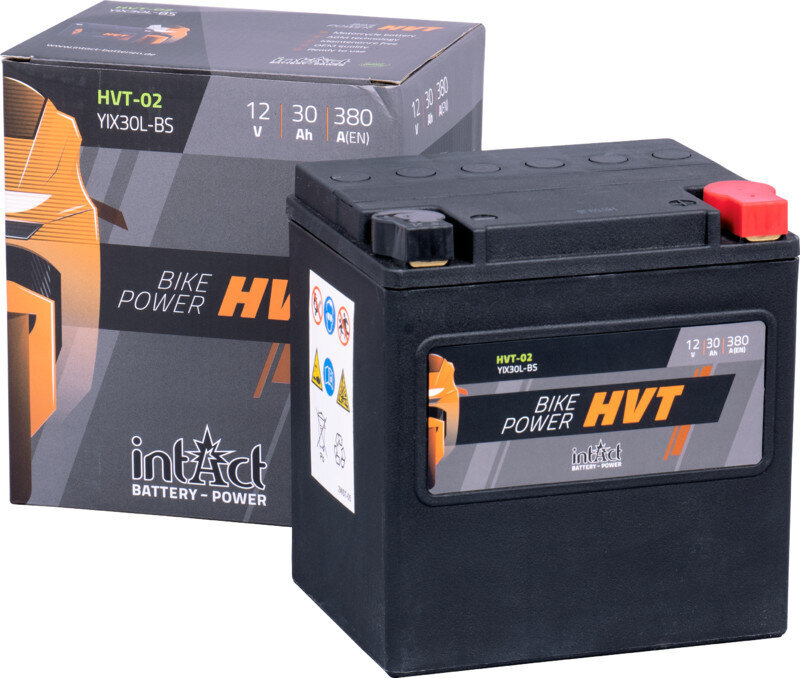 Akumuliatorius motociklams intAct Battery-Power HVT YIX30L-BS 12V 30Ah c20 380A kaina ir informacija | Moto akumuliatoriai | pigu.lt
