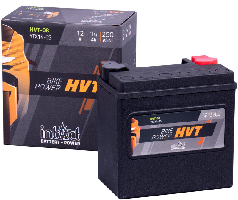 Akumuliatorius motociklams intAct Battery-Power HVT YTX14-BS 12V 14Ah c20 250A цена и информация | Moto akumuliatoriai | pigu.lt