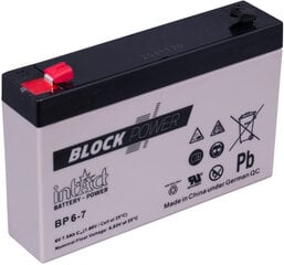 Аккумулятор 6V 7Ah (C20) INTACT Block-Power 151x34x100 mm цена и информация | Мото аккумуляторы | pigu.lt