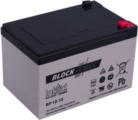 Аккумулятор 12V 12Ah (C20) INTACT Block-Power 151x98x98 mm цена и информация | Мото аккумуляторы | pigu.lt