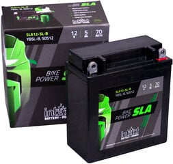 Аккумулятор для мотоциклов intAct Battery-Power SLA (YB5L-B) 5AH (c20) 70A (EN) цена и информация | Мото аккумуляторы | pigu.lt