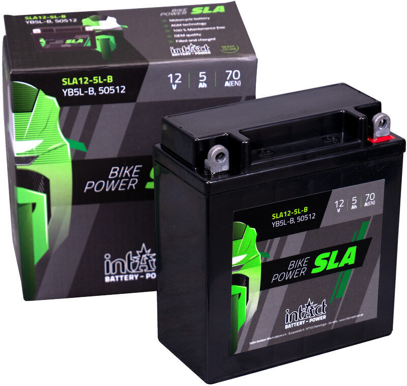 Akumuliatorius motociklams intAct Battery-Power SLA YB5L-B 5Ah c20 70A kaina ir informacija | Moto akumuliatoriai | pigu.lt