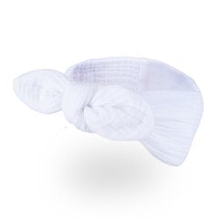 Повязка из органического хлопка для девочек TuTu, белая цена и информация | Шапки, перчатки, шарфы для девочек | pigu.lt