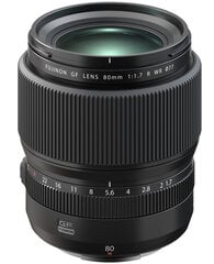 FUJIFILM FUJINON GF 80 мм F1.7 R WR цена и информация | Объективы | pigu.lt