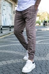Мужские брюки Merlot, коричневые цена и информация | Мужские брюки FINIS | pigu.lt