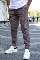 Мужские брюки Merlot, коричневые цена и информация | Мужские брюки FINIS | pigu.lt